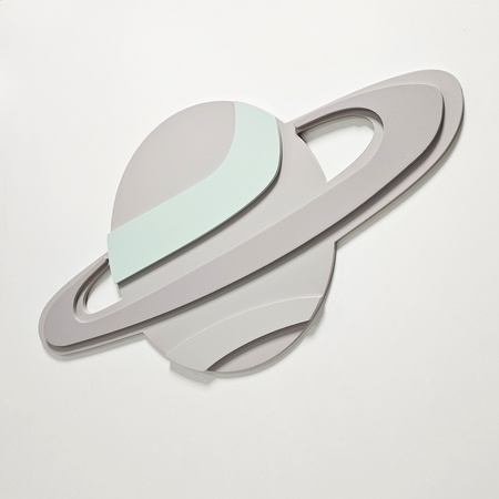 KiddyMoon Relief 3D BR-006 Saturn Аксесуари прикраси, сатурн: бежевий/сірий
