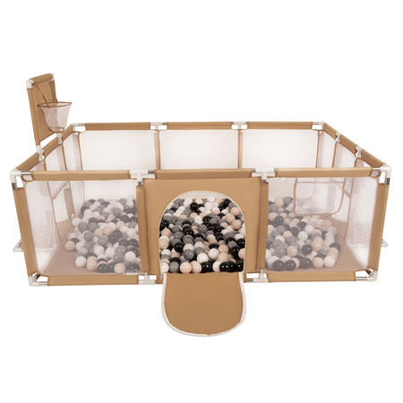 Boisko BO-100X z piłeczkami 6cm Іграшка манеж, бежевий