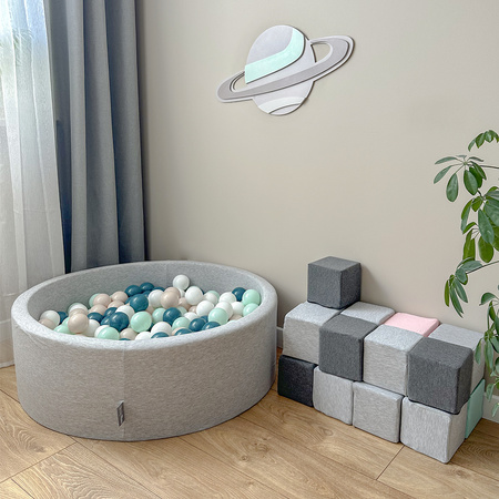 KiddyMoon Relief 3D BR-006 Saturn Akcesoria dekoracje, saturn: beżowy/szary