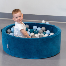 KiddyMoon Plastikowe piłeczki 7cm Zabawka zestaw kulek, zielonoszary