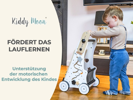 KiddyMoon Chodzik WK-001 Zabawka edukacyjna, czarno-biały