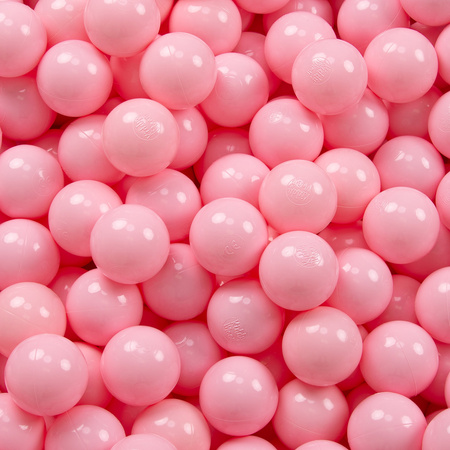 KiddyMoon Plastikowe piłeczki 7cm Zabawka zestaw kulek, pudrowy róż