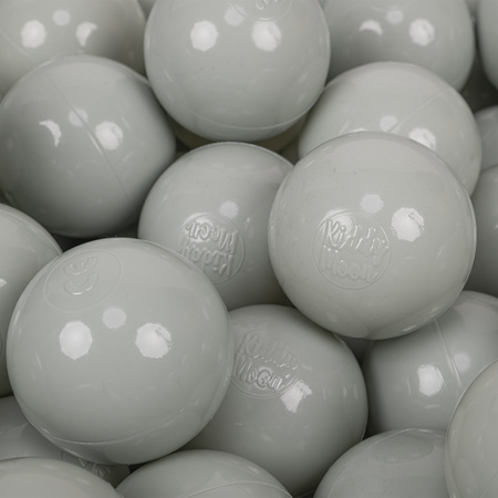 KiddyMoon Plastikowe piłeczki 7cm Zabawka zestaw kulek, zielonoszary
