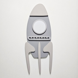 KiddyMoon Relief 3D BR-007 Rocket Аксесуари прикраси, ракета: сірий