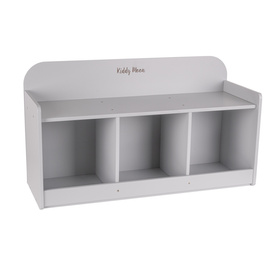 KiddyMoon Ławka z półkami BN-001 Mebel z półkami, szary