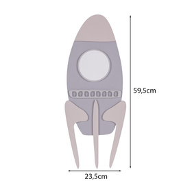 KiddyMoon Relief 3D BR-007 Rocket Аксесуари прикраси, ракета: сірий