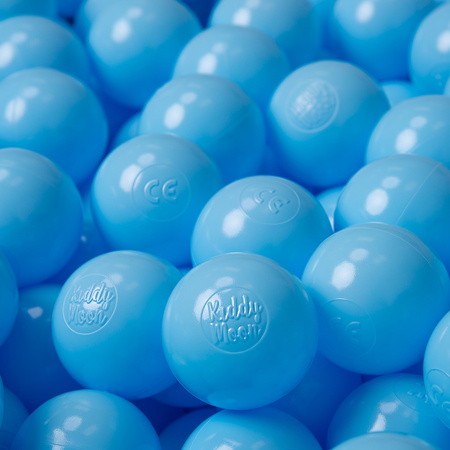 KiddyMoon Plastikowe piłeczki 6cm Іграшка набір кульок, бебі-блакитний