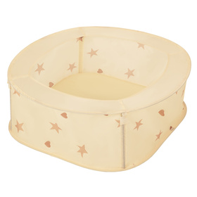 Kojec rozkładany NK-200X z piłeczkami 7cm Іграшка манеж, світло-бежевий: пастельний бежевий-пастельно-блакитний-білий