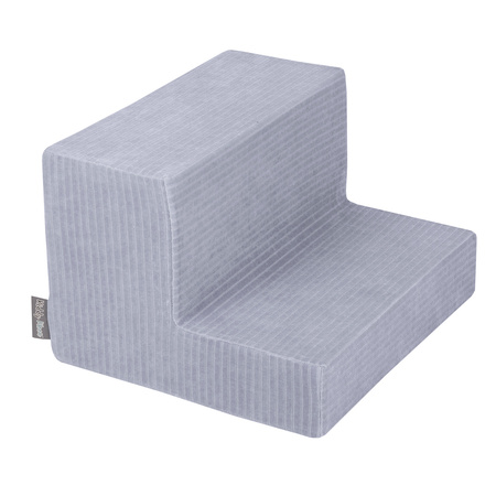 KiddyMoon Piankowy plac zabaw STRIPES PPZP-OK30VS-122 z piłeczkami Zabawka plac zabaw, ciemnoszary: szary-biały-babyblue