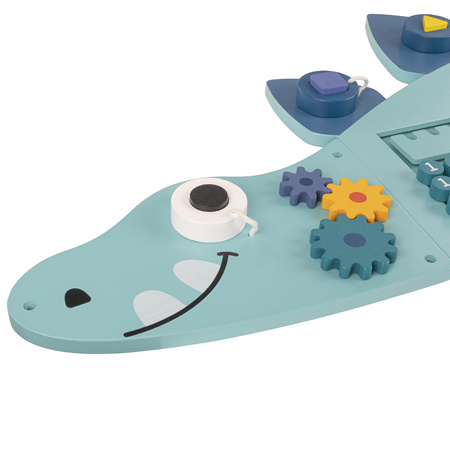 KiddyMoon Tablica manipulacyjna AB-001 Zabawka edukacyjna, blue