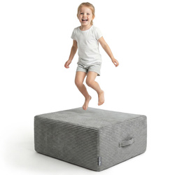 KiddyMoon Pufa/Trampolina KTR-700 Меблі пінопластовий, темно-сірий