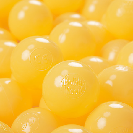 KiddyMoon Plastikowe piłeczki 6cm Іграшка набір кульок, жовтий
