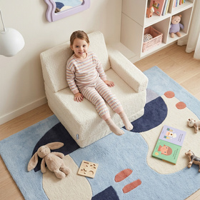 KiddyMoon Fotel TEDDY KFM-700 Меблі пінопластовий, кремовий