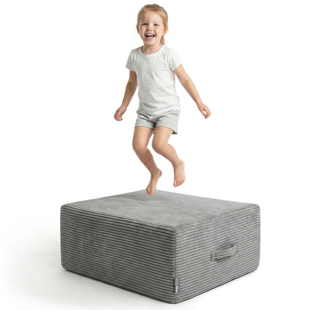 KiddyMoon Pufa/Trampolina KTR-700 Меблі пінопластовий, темно-сірий