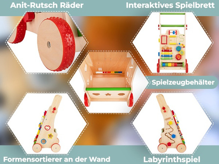 KiddyMoon Chodzik WK-002 Zabawka edukacyjna, wielokolorowy