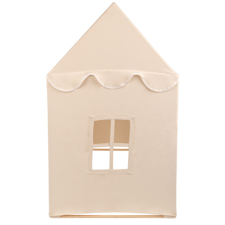KiddyMoon Domek dla dzieci PH-001 z piłeczkami 7cm Zabawka namiot dla dzieci, natural: pastelowy beż-pastelowy żółty-biały-mięta-pudrowy róż