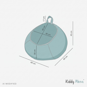 KiddyMoon KM-BAG-ES Меблі крісло, зелений
