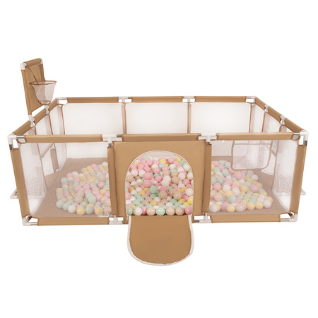 Boisko BO-100X z piłeczkami 6cm Іграшка манеж, бежевий
