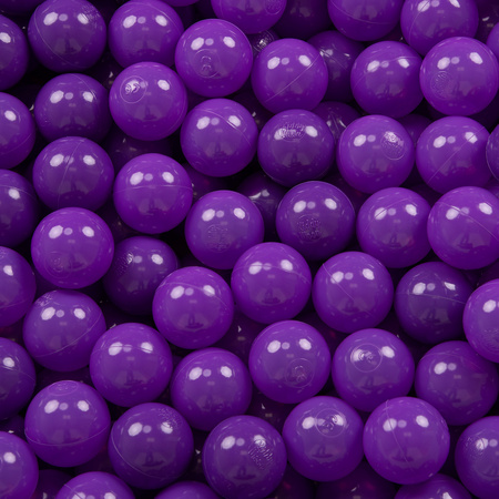 KiddyMoon Plastikowe piłeczki 7cm Zabawka zestaw kulek, fiolet