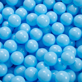 KiddyMoon Plastikowe piłeczki 7cm Zabawka zestaw kulek, babyblue