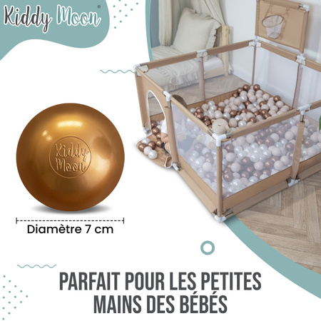 KiddyMoon Plastikowe piłeczki 7cm Zabawka zestaw kulek, pomarańcz-szary