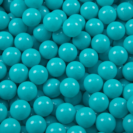 KiddyMoon Plastikowe piłeczki 6cm Іграшка набір кульок, бірюзовий