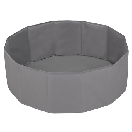  Suchy basen składany BS-100X z piłeczkami 6cm Zabawka kojec, szary: biały-szary-pudrowy róż