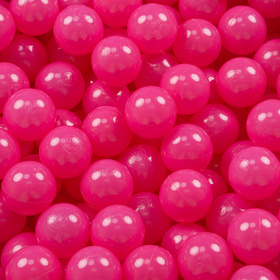 KiddyMoon Plastikowe piłeczki 7cm Zabawka zestaw kulek, ciemny róż