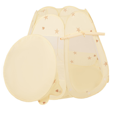 Namiot zamek NZ-100X z piłeczkami 7cm Іграшка намет для дітей, jasny beż: pastelowy beż-pastelowy niebieski-biały