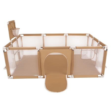  Boisko BO-100X z piłeczkami 6cm Zabawka kojec, beżowy: pastelowy beż-łososiowy-biały