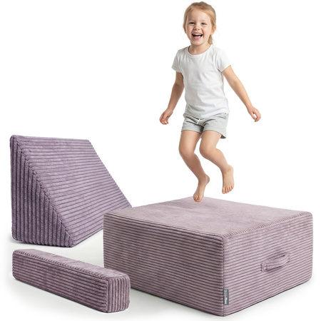 KiddyMoon Fotel z trampoliną KFT-700 Меблі пінопластовий, фіолетовий