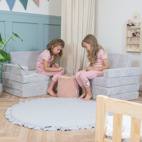 KiddyMoon Fotel KFM-700 Меблі пінопластовий, світло-сірий