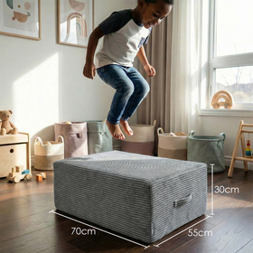 KiddyMoon Fotel z trampoliną KFT-700 Меблі пінопластовий, темно-сірий