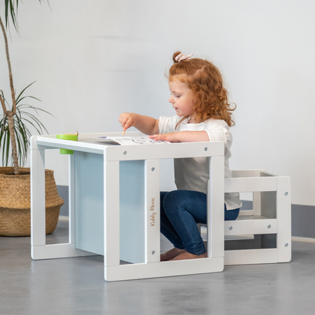 KiddyMoon Stolik + krzesło TC-002 Меблі комплект меблів, білий