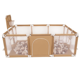  Boisko BO-100X z piłeczkami 6cm Zabawka kojec, beżowy: pastelowy beż-miedziany-perła