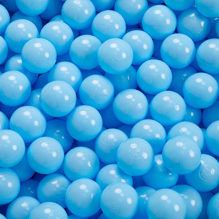 KiddyMoon Plastikowe piłeczki 7cm Zabawka zestaw kulek, babyblue