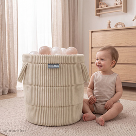 KiddyMoon KM-BIN Іграшка кошик, бежевий