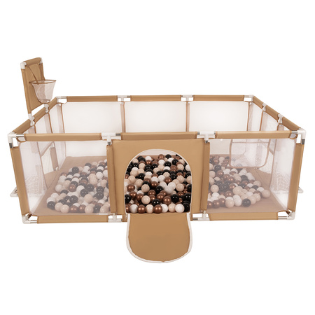 Boisko BO-100X z piłeczkami 6cm Іграшка манеж, бежевий
