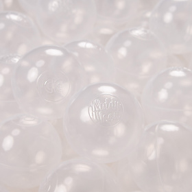 KiddyMoon Plastikowe piłeczki 6cm Zabawka zestaw kulek, transparent