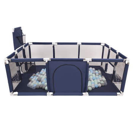  Boisko BO-100X z piłeczkami 6cm Zabawka kojec, granatowy: perła-szary-transparent-babyblue-mięta
