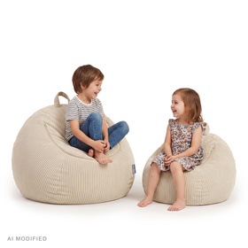 KiddyMoon KM-BAG-ES Меблі крісло, бежевий