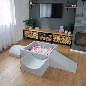 KiddyMoon Piankowy plac zabaw PPZ-213 Zabawka plac zabaw, jasnoszary
