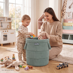 KiddyMoon KM-BIN Іграшка кошик, зелений