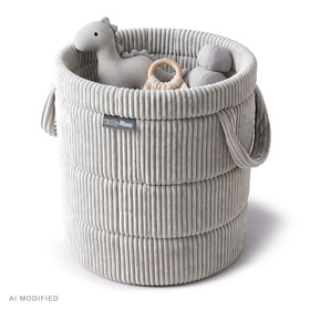 KiddyMoon KM-BIN Іграшка кошик, світло-сірий