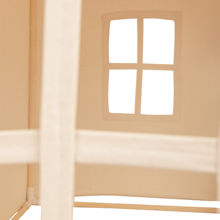 KiddyMoon Domek dla dzieci PH-001 z piłeczkami 7cm Zabawka namiot dla dzieci, natural: pastelowy beż-biały-perła