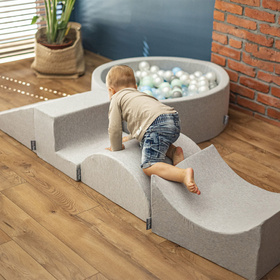 KiddyMoon Piankowy plac zabaw PPZ-244 Іграшка ігровий майданчик, світло-сірий
