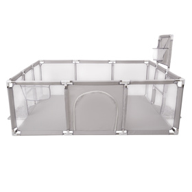  Boisko BO-100X z piłeczkami 6cm Zabawka kojec, szary: szary-biały-transparent-babyblue
