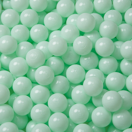 KiddyMoon Plastikowe piłeczki 6cm Zabawka zestaw kulek, mięta