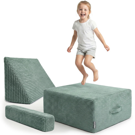 KiddyMoon Fotel z trampoliną KFT-700 Меблі пінопластовий, зелений