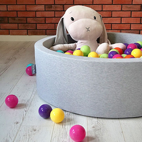 KiddyMoon Plastikowe piłeczki 7cm Zabawka zestaw kulek, fiolet